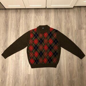 Jos. A.Bank Argyle Sweater Lamb’s Wool Blend Men's Size Large Knit Long Sleeve